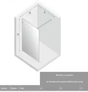 New Trendy Avexa Gold Shine kabina Walk-In 110x200 cm przejrzyste EXK-1814