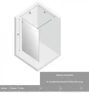 New Trendy Avexa Gold Shine kabina Walk-In 60x200 cm przejrzyste EXK-2155