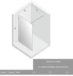 New Trendy Avexa Gold Shine kabina Walk-In 60x200 cm przejrzyste EXK-2165
