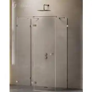 New Trendy Avexa Gunmetal Brushed kabina prysznicowa przyścienna lewa 90x120 cm EXK-3414