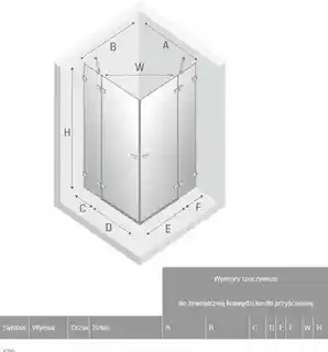 New Trendy Avexa kabina prysznicowa kwadratowa 100x100x200 cm szkło przejrzyste EXK 1527
