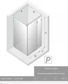 New Trendy Avexa kabina prysznicowa prostokątna 100x110x200 cm szkło przejrzyste prawa EXK 1488