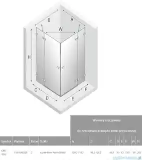 New Trendy Avexa kabina prysznicowa prostokątna 110x100x200 cm szkło przejrzyste EXK 1532