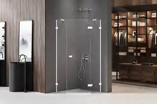 New Trendy Biała kabina pięciokątna 90x90 prawa EXK-3865 Avexa White