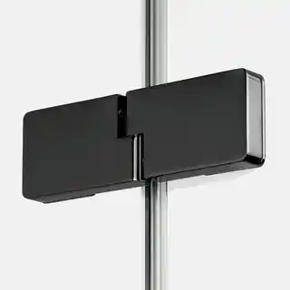 New Trendy Czarna kabina prysznicowa 90x100 prawa EXK-6184 Eventa Black Chrome