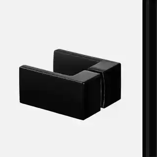 New Trendy Czarna kabina prysznicowa trójścienna lewa 100x80 cm EXK-2608 Avexa Black