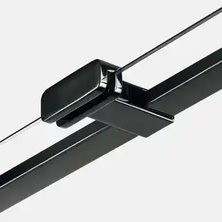 New Trendy Czarna kabina przyścienna z bocznym wejściem 90x90 EXK-6280 Eventa Black Chrome