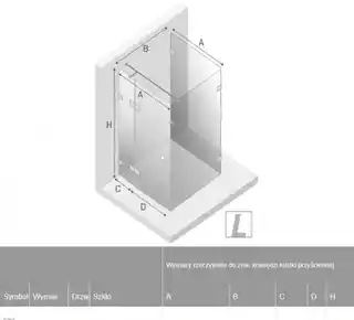 New Trendy Eventa kabina prysznicowa przyścienna 100x100x200 cm lewa szkło przejrzyste EXK 0210