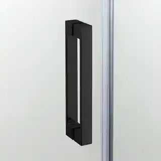 New Trendy kabina półokrągła 90x90 cm K-0469, czarny, szkło przejrzyste, wysokość 195 cm