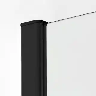 New Trendy kabina półokrągła 90x90 cm K-0469, czarny, szkło przejrzyste, wysokość 195 cm