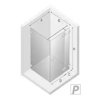 New Trendy Kabina prysznicowa 120x80 lewa EXK-0136/EXK-0139 Eventa