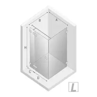 New Trendy Kabina prysznicowa 80x110 lewa EXK-0128/EXK-0142 Eventa