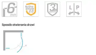 New Trendy kabina prysznicowa 80x80 K 0434 New Komfort, szkło hartowane, chromowana rama, bezpieczne profile, drzwi przesuwne