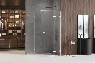 New Trendy Kabina prysznicowa biała prawa 90x70 cm EXK-2737 Avexa White