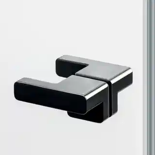 New Trendy Kabina prysznicowa podwójne drzwi uchylne 110x110 EXK-6223 Eventa Black Chrome