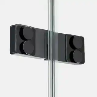 New Trendy Kabina prysznicowa podwójne drzwi uchylne 110x110 EXK-6223 Eventa Black Chrome