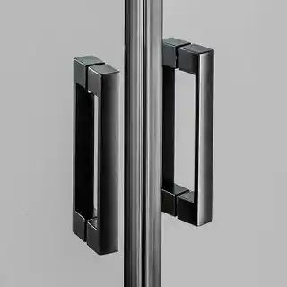 New Trendy Kabina prysznicowa półokrągła 80x80 K-0565 New Varia Black