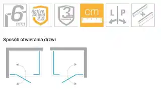 New Trendy Kabina prysznicowa prostokątna 120x70 K-0646 New Soleo