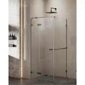 New Trendy Kabina prysznicowa stal szczotkowana lewa 80x70 cm EXK-3318 Avexa Gunmetal Brushed