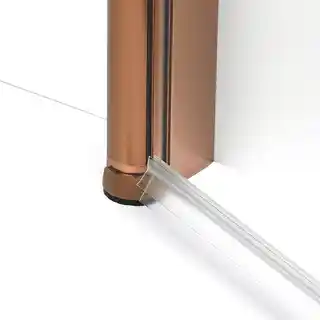 New Trendy New Soleo Copper Brushed kabina prysznicowa prostokątna 90x80 cm szkło 6 mm, wys 195 cm, wspornik skośny