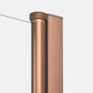 New Trendy New Soleo Copper Brushed kabina prysznicowa prostokątna 90x80 cm szkło 6 mm, wys 195 cm, wspornik skośny