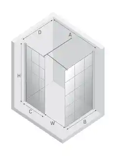 New Trendy New Modus Black Walk-In kabina prysznicowa 140x120x200 cm szkło przejrzyste EXK 0112