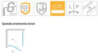 New Trendy New Soleo Black kabina prysznicowa kwadratowa 100x100 cm szkło 6 mm wysokość 195 cm K-0546
