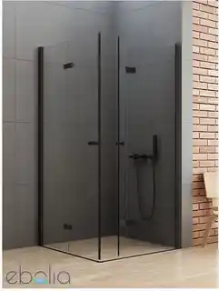 New Trendy New Soleo Black kabina prysznicowa prostokątna 80x100x195 cm szkło przejrzyste D-0234A D-0240A