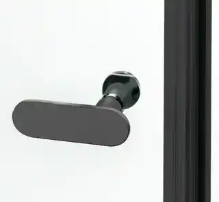 New Trendy New Soleo Black kabina prysznicowa prostokątna 80x100 cm szkło 6 mm, wspornik równoległy, wysokość 195 cm