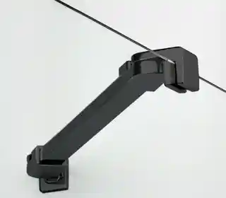 New Trendy New Soleo Black kabina prysznicowa kwadratowa 80x80 cm szkło 6 mm wspornik skośny wysokość 195 cm D-0230A D-0114B