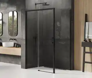 New Trendy Prime Black kabina prysznicowa prostokątna 110x80x200 cm lewa szkło przejrzyste D-0318A/D-0128B