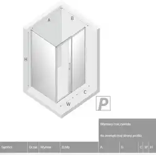 New Trendy Prime kabina prysznicowa prostokątna 100x80x200 cm prawa szkło przejrzyste D-0299A D-0123B
