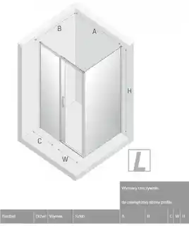 New Trendy Prime kabina prysznicowa prostokątna 100x90x200 cm lewa szkło przejrzyste D-0298A D-0124B