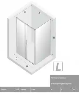 New Trendy Prime kabina prysznicowa prostokątna 120x70 cm lewa szkło przejrzyste D-0302A D-0122B