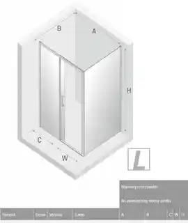 New Trendy Prime kabina prysznicowa prostokątna 130x80x200 cm lewa przejrzysta D-0304A/D-0123B
