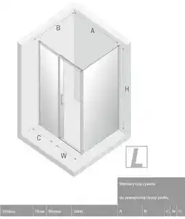 New Trendy Prime kabina prysznicowa prostokątna 140x90 cm lewa przejrzysta szkło D-0306A D-0124B