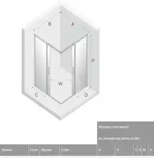 New Trendy Prime kabina prysznicowa prostokątna 70x80x200 cm szkło przejrzyste profile chrom D-0348A D-0295A