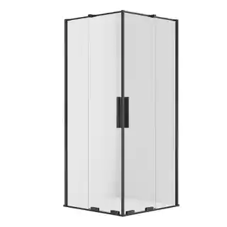 New Trendy Smart Black kabina prysznicowa prostokątna podwójne drzwi 90x100 cm szkło 8 mm EXK 4165