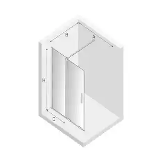 New Trendy Smart Black ścianka prysznicowa walk in 100 cm szkło 8 mm EXK-4191