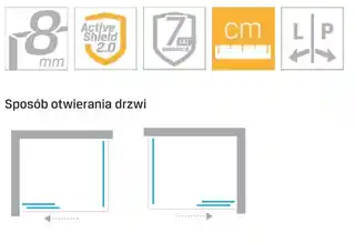 New Trendy Smart kabina prysznicowa prostokątna 100x80 cm EXK-6586