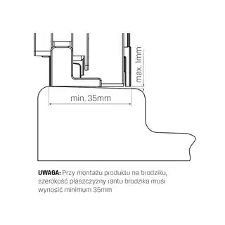 New Trendy Smart kabina prysznicowa prostokątna podwójne drzwi 80x90 cm szkło 8 mm wys 200 cm