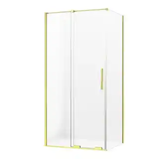 New Trendy Smart Light Gold złota kabina prysznicowa narożna kwadratowa 120x120 cm szkło 8 mm, wysoka 200 cm, drzwi i ścianka boczna, lewa lub prawa wersja, model EXK-4242