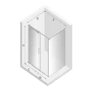New Trendy Smart Light Gold złota kabina prysznicowa narożna prostokątna 100x80 cm EXK 4228