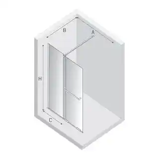 New Trendy Smart Light Gold ruchoma ścianka prysznicowa walk in 110 cm EXK 6730