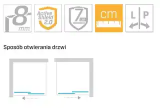 New Trendy Smart ruchoma ścianka prysznicowa walk in 120 cm EXK-6625