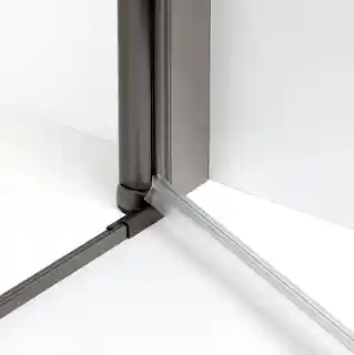 New Trendy Stalowa szczotkowana kabina prysznicowa prostokątna 100x80 K-2156 New Soleo Gunmetal Brushed