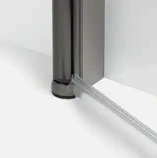 New Trendy Stalowa szczotkowana kabina prysznicowa prostokątna 100x80 K-2156 New Soleo Gunmetal Brushed