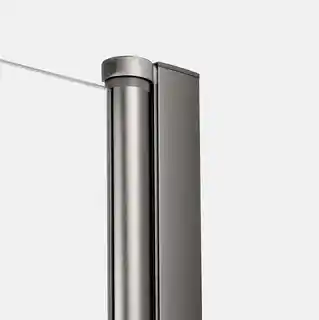 New Trendy Stalowa szczotkowana kabina prysznicowa prostokątna 100x80 K-2156 New Soleo Gunmetal Brushed