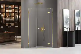 New Trendy Zlota kabina pięciokątna 100x80 EXK-3847 Avexa Gold Shine