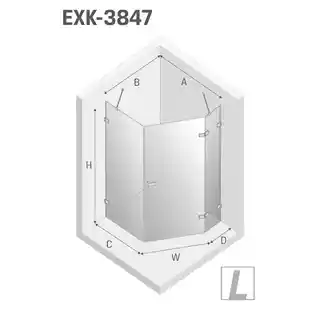 New Trendy Zlota kabina pięciokątna 100x80 EXK-3848 Avexa Gold Shine